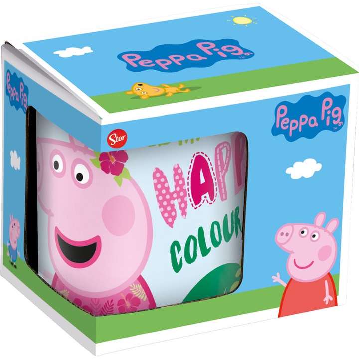 Peppa malac Pink porcelán bögre 235 ml (8 oz) Díszdobozban