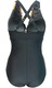 Costum de Baie Intreg pentru Femei, Push Up, Talie Inalta si Control Abdomen, GOTIMAL, negru cu imprimeu floral
