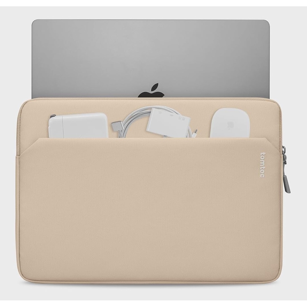 Husa Tomtoc Light-A18 Sleeve Pentru Laptop / Macbook Pro / Air, 14 inch, Nisip