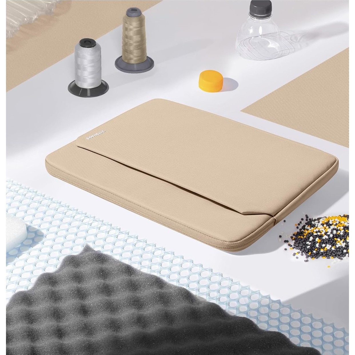 Husa Tomtoc Light-A18 Sleeve Pentru Laptop / Macbook Pro / Air, 14 inch, Nisip
