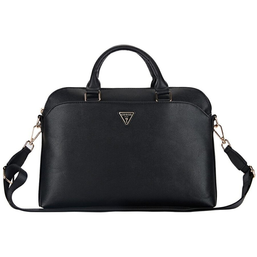 Geanta pentru Laptop 15", cu Fermoar, Ajustabila - Guess PU Grained Triangle Logo (GUCB15PGTSPSK) - Black