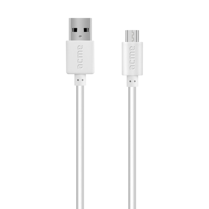 ACME CB1012W micro USB kábel, 2m, Fehér