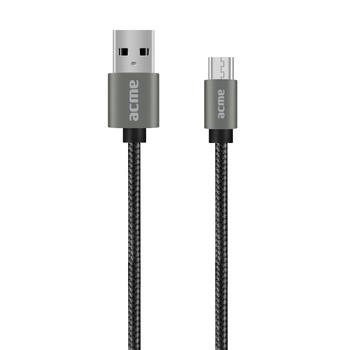 Cablu de date Acme CB2011G, Micro USB, 1m, Space Gray Cablu de date Acme CB2011G, Micro USB, 1m, Space Gray