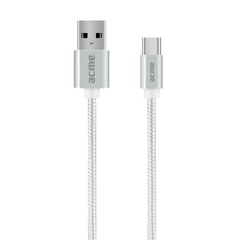 Cablu de date Acme CB2041S, USB Type-C, 1m, Silver Cablu de date Acme CB2041S, USB Type-C, 1m, Silver