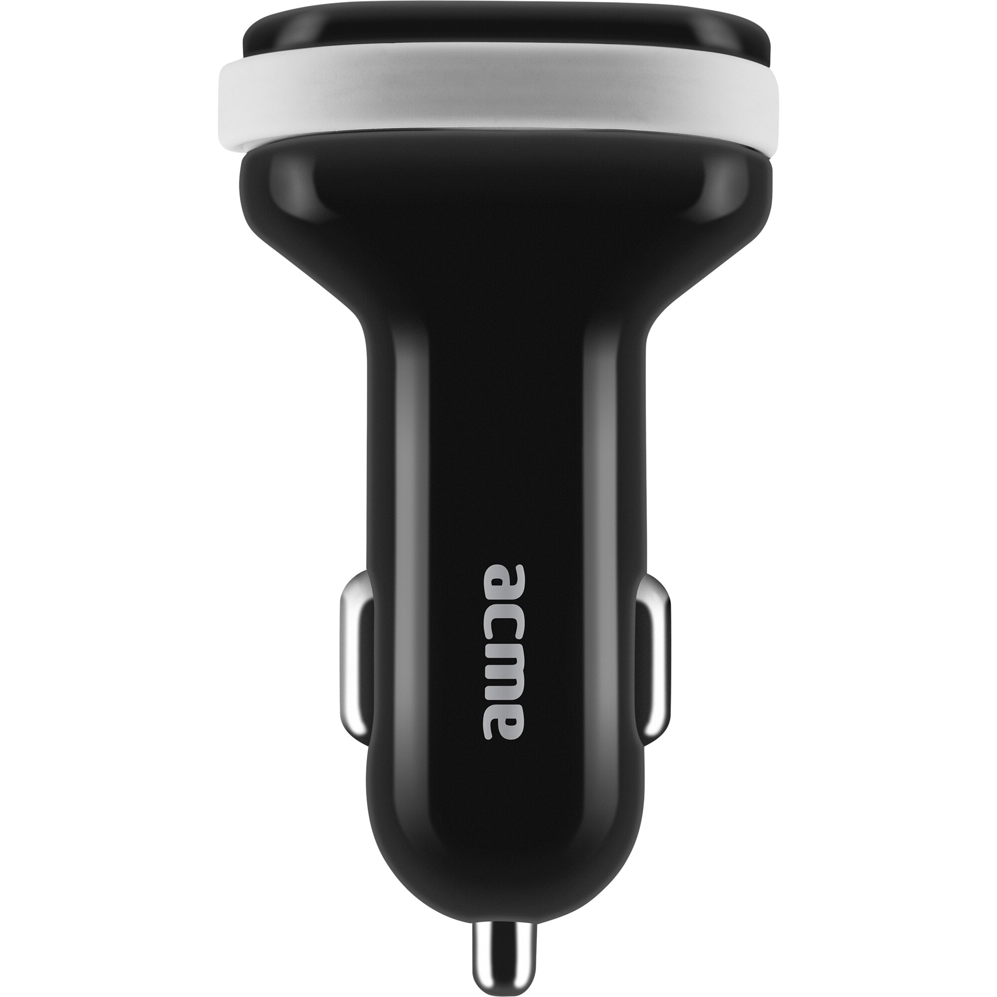 Incarcator auto Acme CH106, 2xUSB, Cablu Micro USB inclus, 3.1A, Black