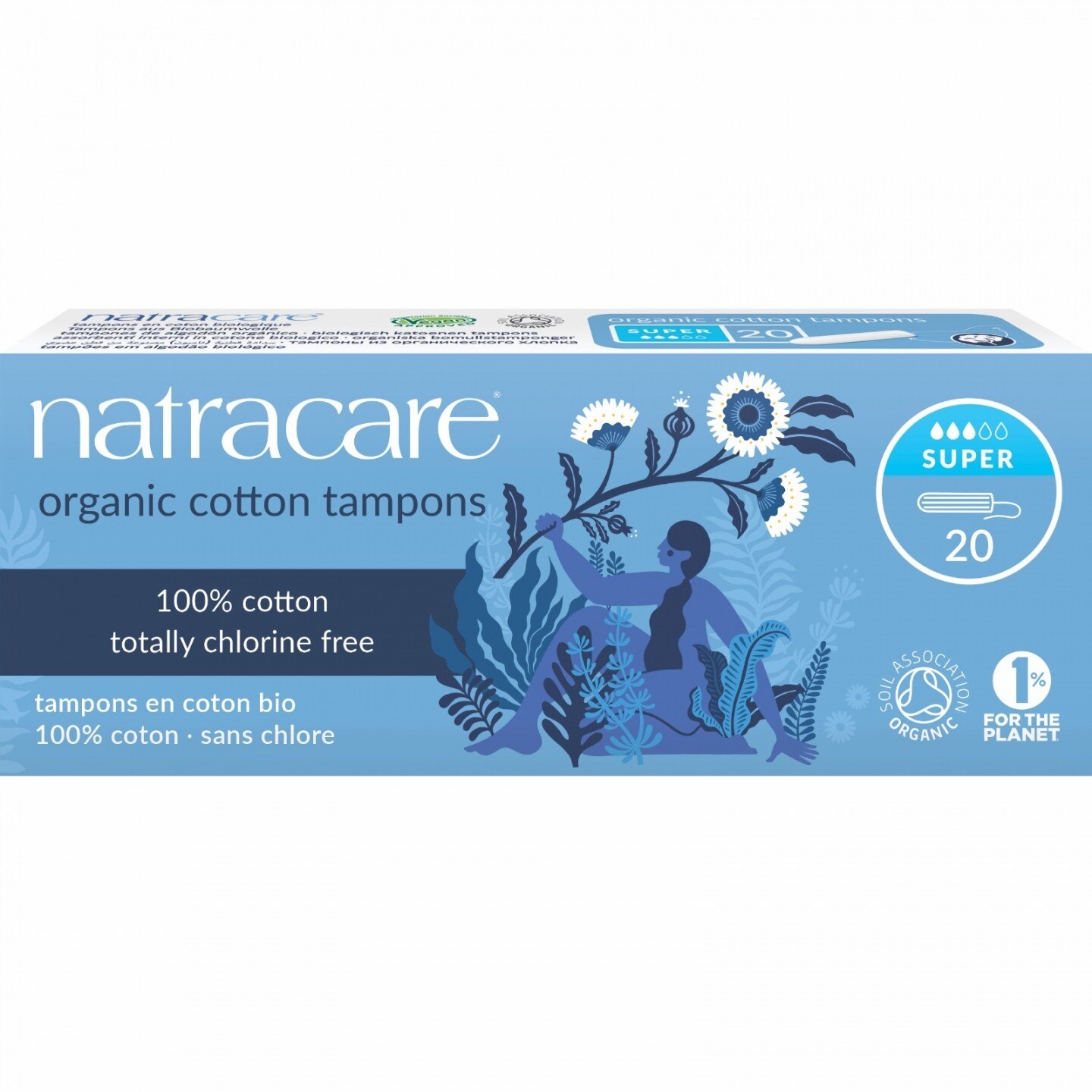 Tampoane interne bio Natracare super, 20 buc