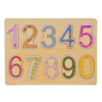 PUZZLE cu cifre de lemn pe placa, CADOU suport Marca iMK PUZZLE cu cifre de lemn pe placa, CADOU suport Marca iMK