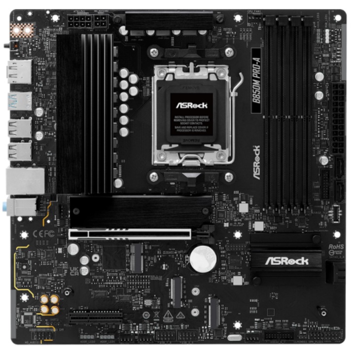 ASRock B850M PRO-A alaplap, AMD B850, AM5, DDR5, mATX