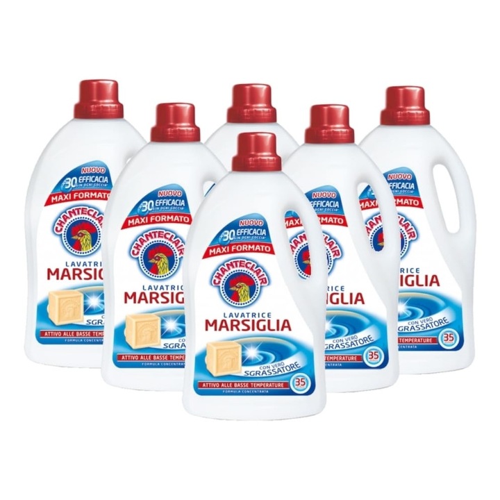 Set 6x detergent rufe automat Chanteclair cu sapun de marsiglia 35 spalari