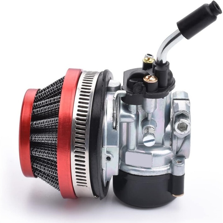 Карбуратор с вграден въздушен филтър за електрически велосипеди, AjieQaQ, материал, устойчив на топлина и износване, бърз монтаж, отлична производителност, спортен червен дизайн, универсален