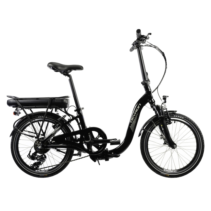 Devron 20122 Összecsukható Elektromos Kerékpár - 20 hüvelykes, S, Fekete