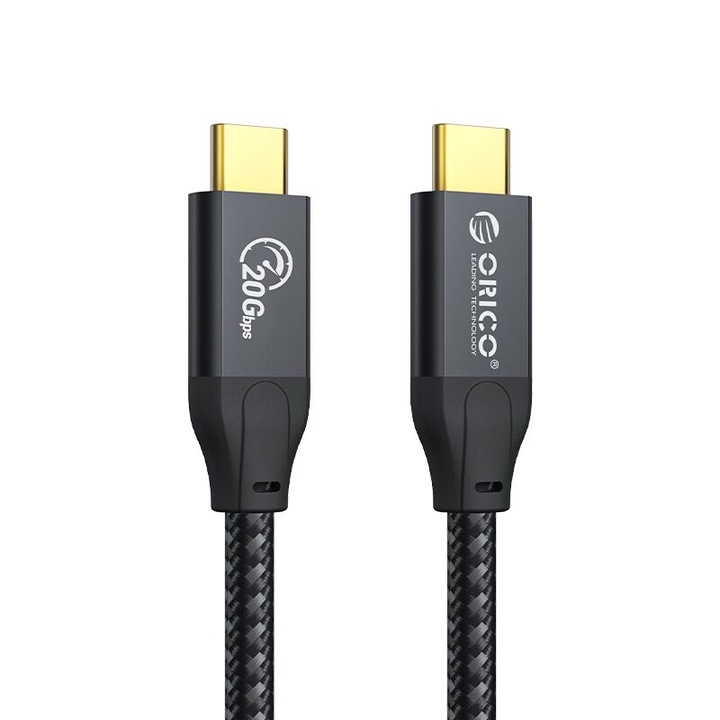 Orico CM32 100W USB Type-C - USB Type-C USB кабел 1 м, с текстилно покритие, черен