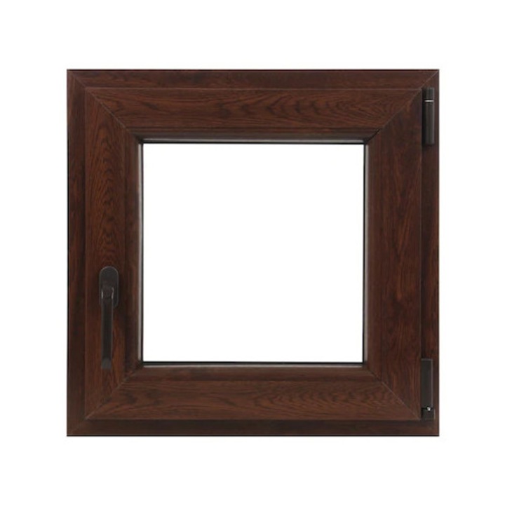 Fereastra PVC, Tamistef, profil Selective 6 camere, 1 canat, nuc, dubla deschidere dreapta, 550x550