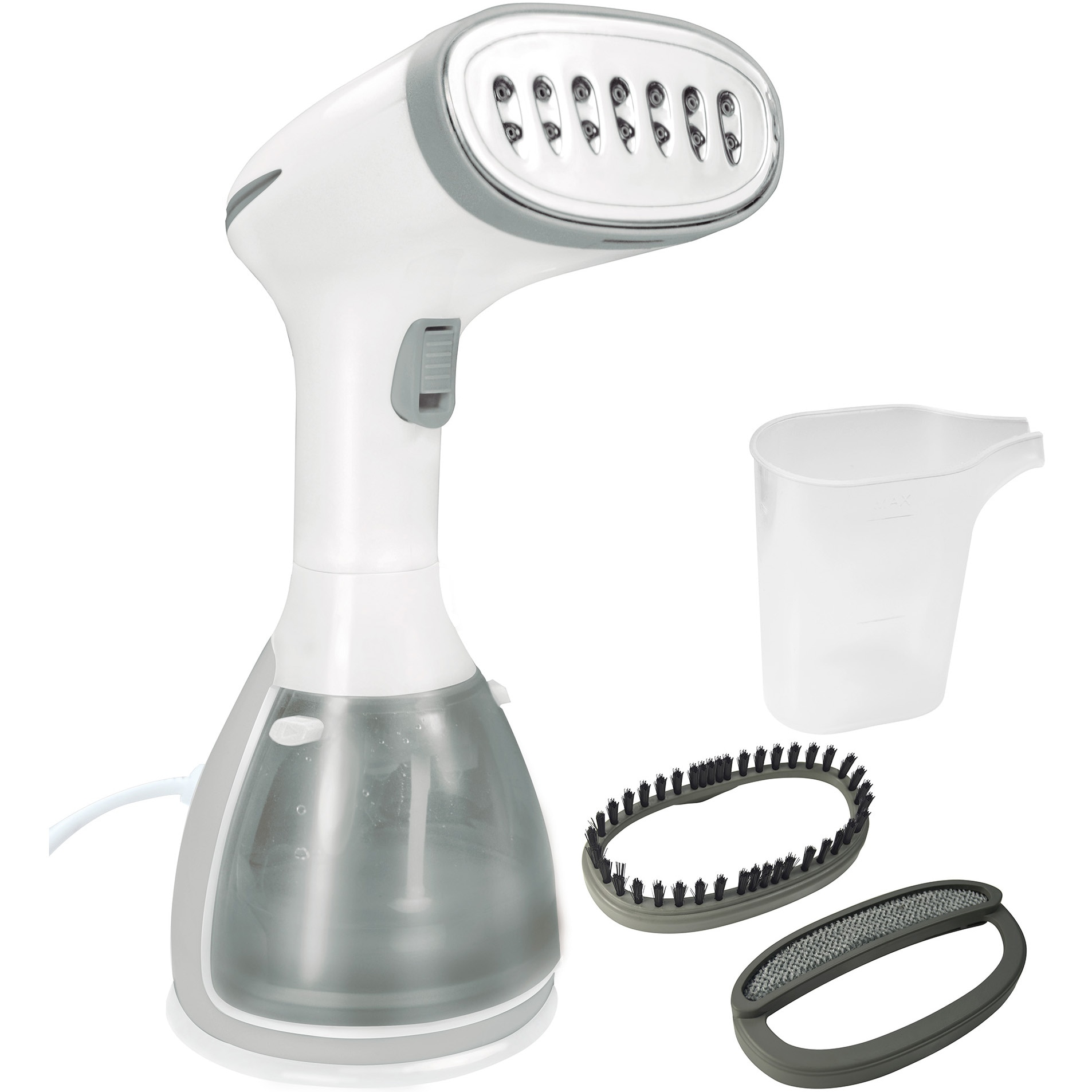 Aparat de calcat vertical cu aburi Jocca 5926G, 1500W, rezervor cu capacitate de 280 ml, sistem anti-picurare, gri
