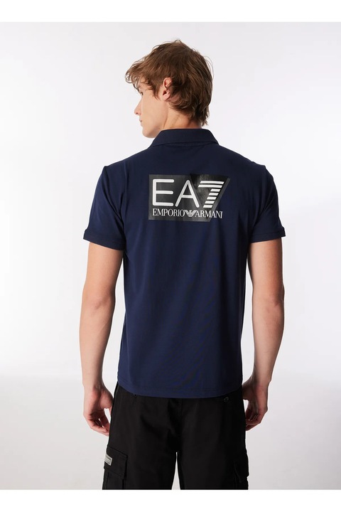 Обикновена тъмносиня тениска Armani Exchange, Тъмносин