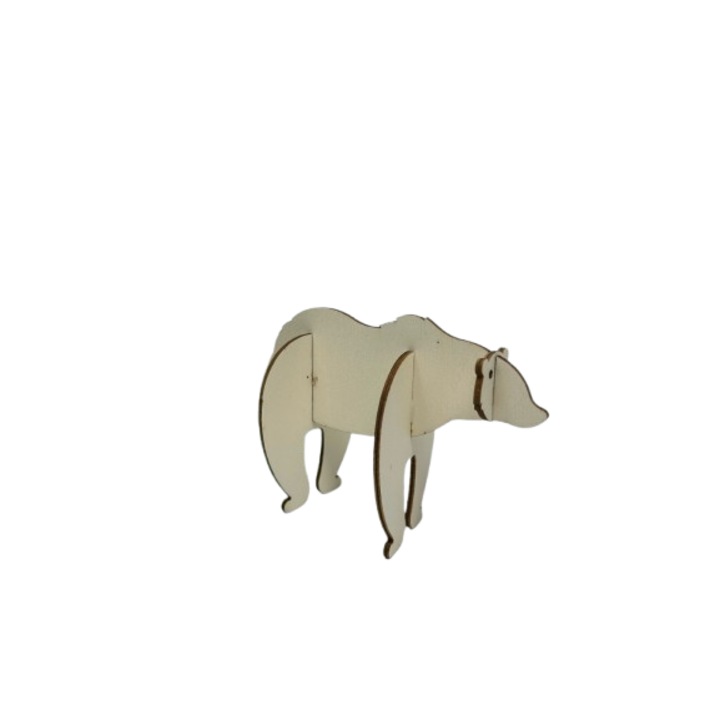 Set creativ pentru copii, urs pentru asamblat si pictat