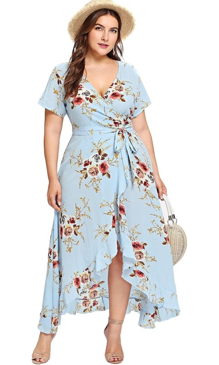 Aszimmetrikus maxi ruha, Jormftte, V-nyakú