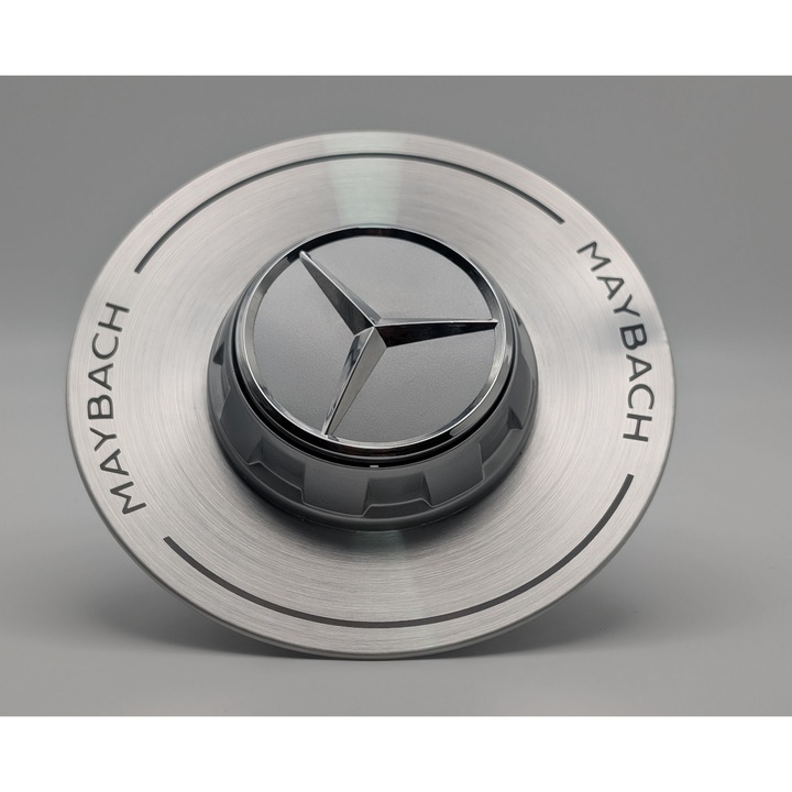 Централна капачка на колелата Mercedes AMG, хром с черно