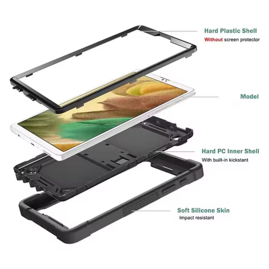 Husa pentru Honor Pad X8a + Folie, W51, Policarbonat, Rose Gold