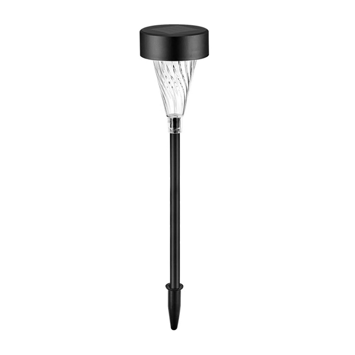 LED napelemes kültéri lámpák, 4 darabos szett, vízálló, fekete, 26x5.5x5.5cm