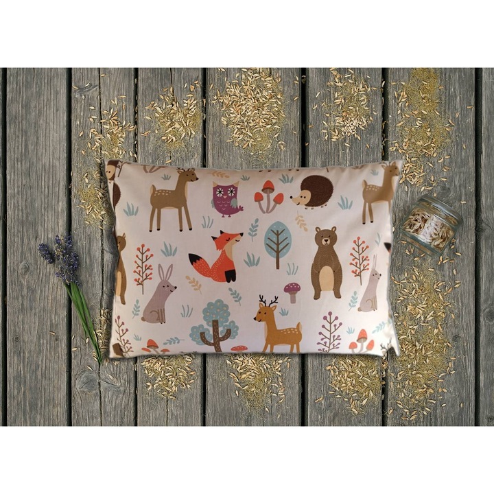 NATURA - Gyógynövényes Tönkölypelyva Gyermekpárna | Erdei Állatok