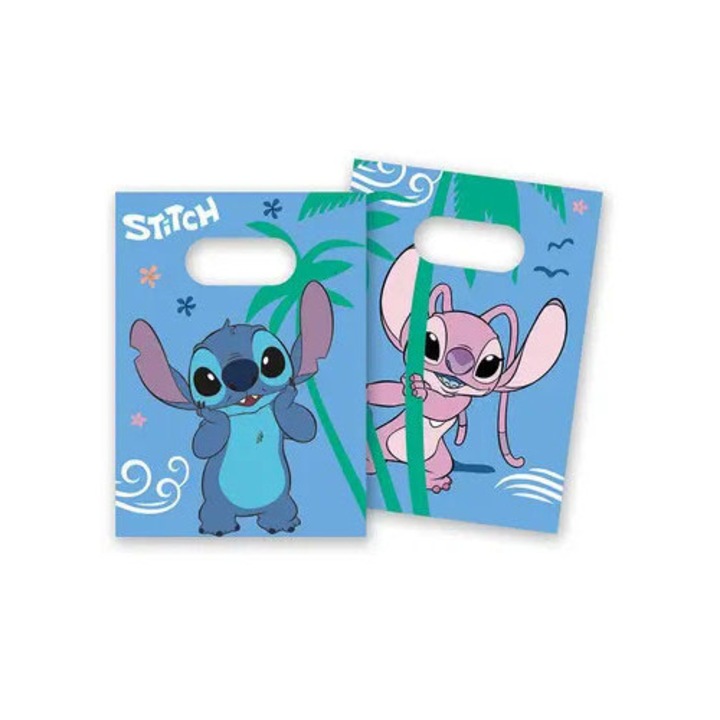 Комплект подаръчни торбички, 4 броя, Disney Lilo and Stitch, The Star Dog Angel хартиена подаръчна торбичка