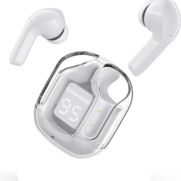 Casti in-ear JBL Tune Buds, True wireless, Active Noise Cancelling, Bluetooth, 4 Microfoane, Autonomie 48H, IP54, Albastru