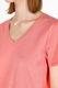COLIN'S, Tricou din bumbac cu decolteu in V, Roz somon, XS