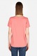 COLIN'S, Tricou din bumbac cu decolteu in V, Roz somon, XS