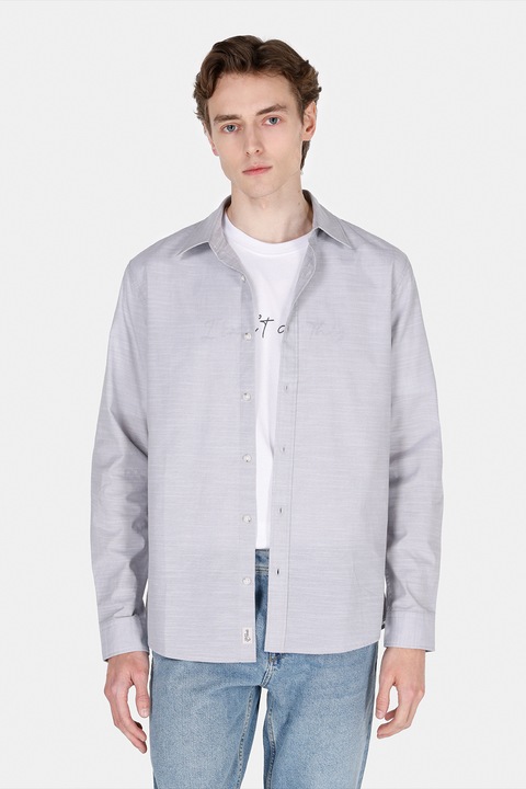 COLIN'S, Camasa din bumbac cu maneci lungi CL1073846, Gri cenusiu