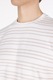 COLIN'S, Tricou cu decolteu la baza gatului si model in dungi, Alb murdar/Bej deschis