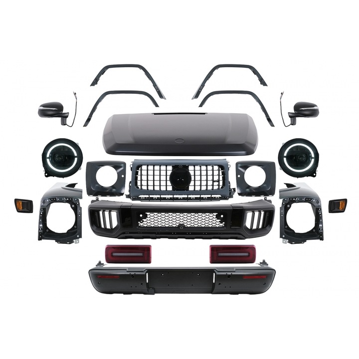 Външен пакет, съвместим с Mercedes W463 G-Class 2012-2017 Преобразуване в 2024 G63 Design