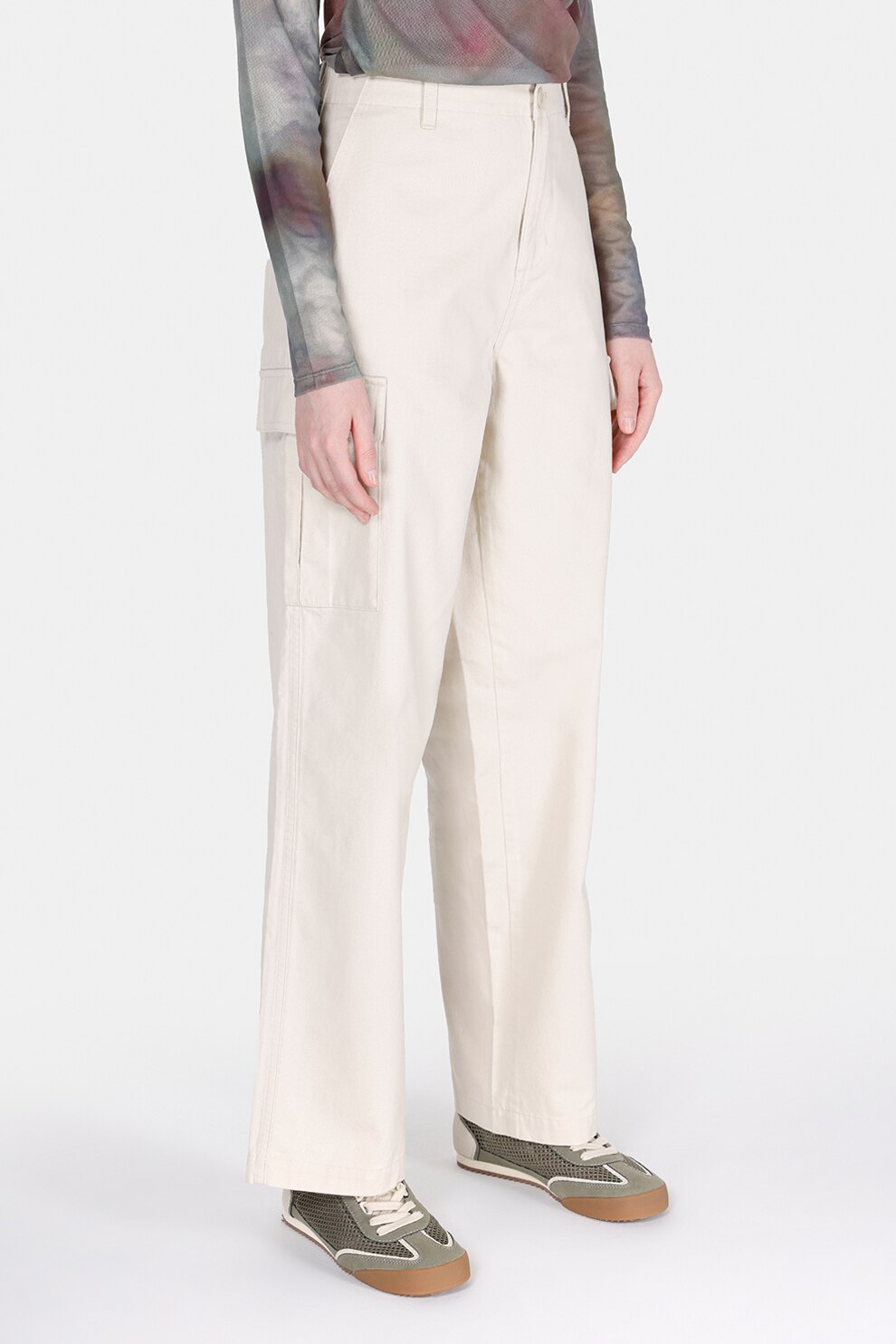COLIN'S, Pantaloni cargo cu croiala ampla, Bej deschis, XS