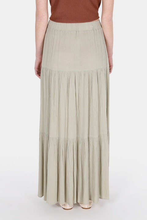 COLIN'S, Fusta maxi texturata, Kaki, XS