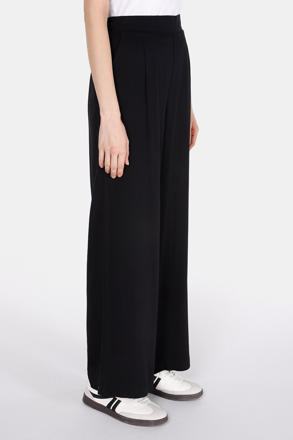 COLIN'S, Pantaloni cu talie medie si croiala dreapta, Negru, XS