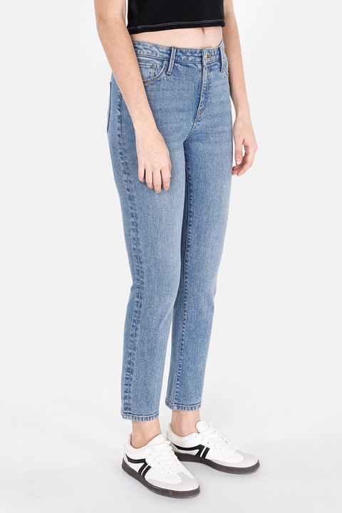 COLIN'S, Blugi crop cu talie medie, Albastru melange