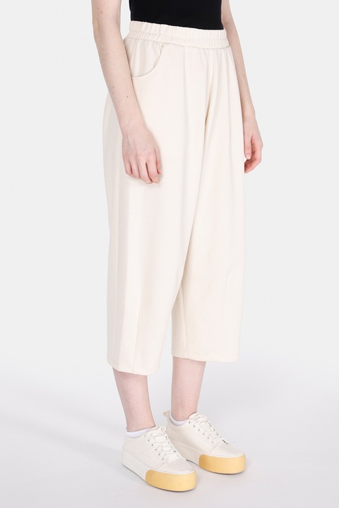 COLIN'S, Pantaloni trei sferturi cu talie inalta, Alb fildes