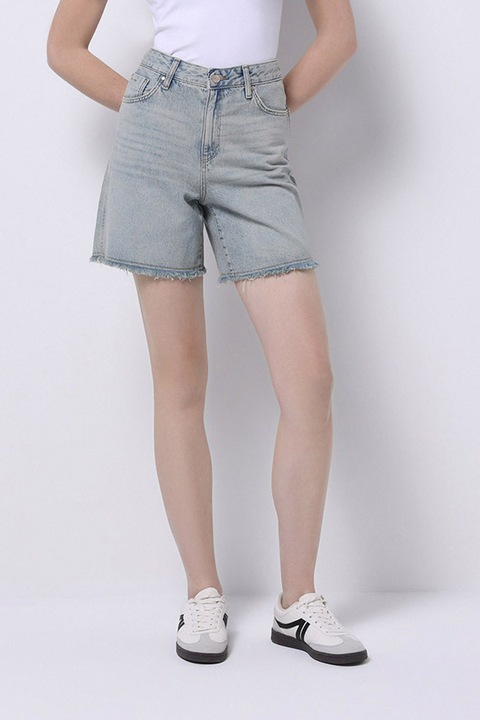 COLIN'S, Pantaloni scurti din denim cu design 5 buzunare, Albastru deschis melange