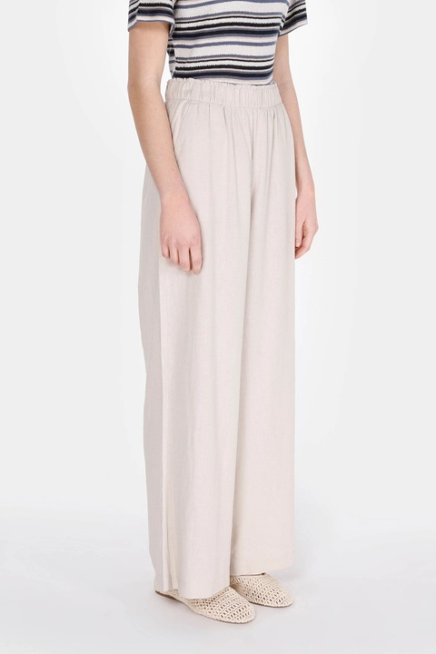 COLIN'S, Pantaloni din amestec de in cu croiala ampla, Bej