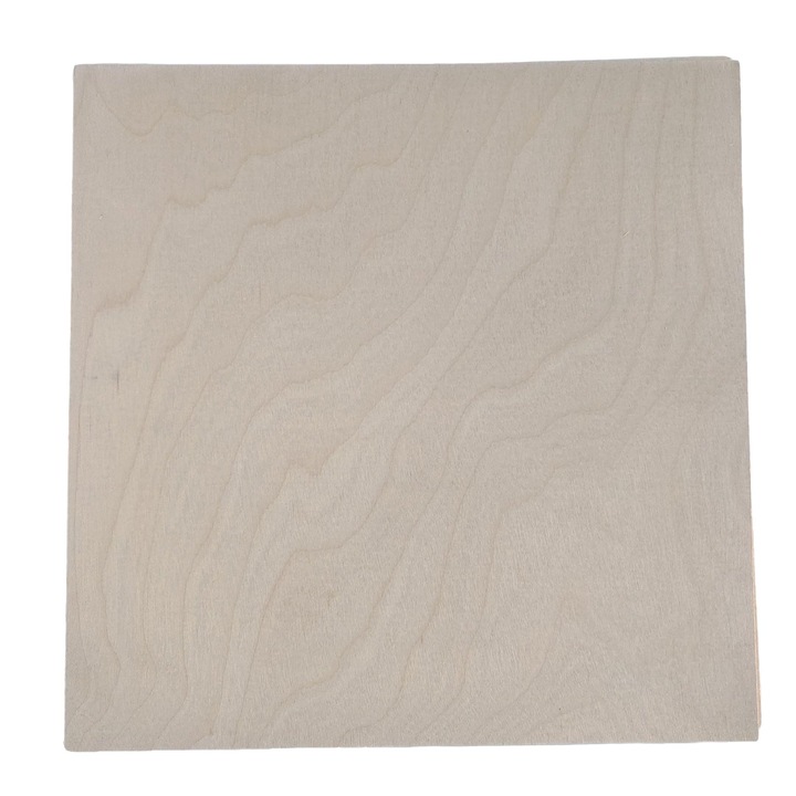 Placi lemn mesteacan, set de 3 bucati, 300x300x3mm, rezistenta ridicata, usor de prelucrat