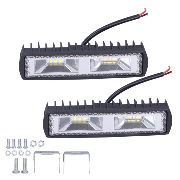 Двойка работни LED барове 12 LED 36W 12-24V Фарове за мотоциклет, камион, лодка, трактор, офроуд ремарке