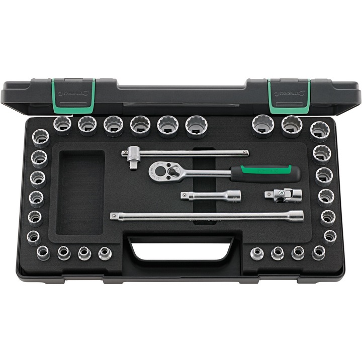 Stahlwille 3/8"-os szerszámkészlet, 33 darabos, ABS tokban, 10 mm
