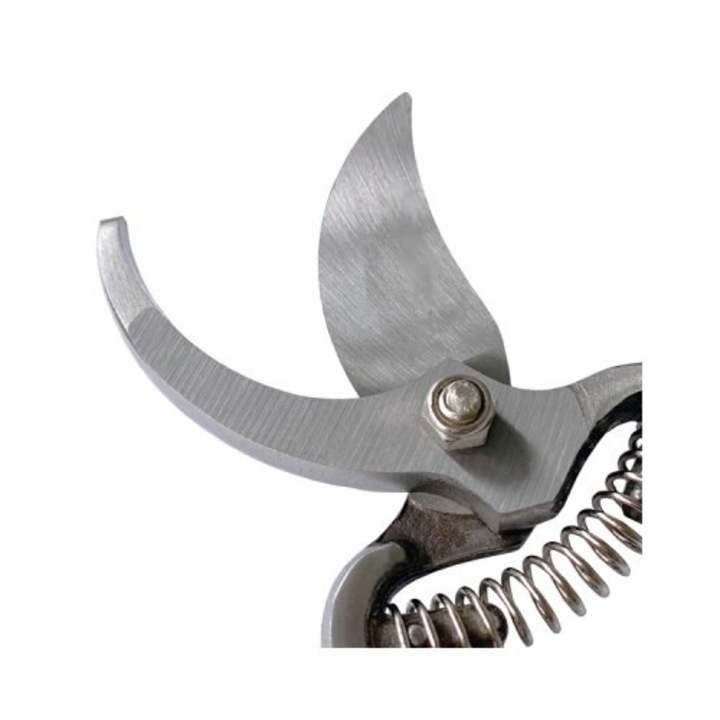 Foarfeca de gradina profesionale cu model cu derivatie 200 mm, maner inclinat, polizat fin, Negru