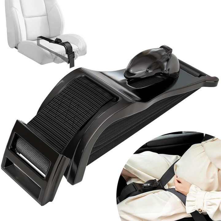 Deviator centura de siguranta, Axroad Mall, Deviator centura auto pentru gravide, Reglabil in mod liber, Protectie abdomen, Usor de instalat, Universal, Pentru confort in sarcina si postoperator, 21.5*6cm, ABS/ Poliester, Negru