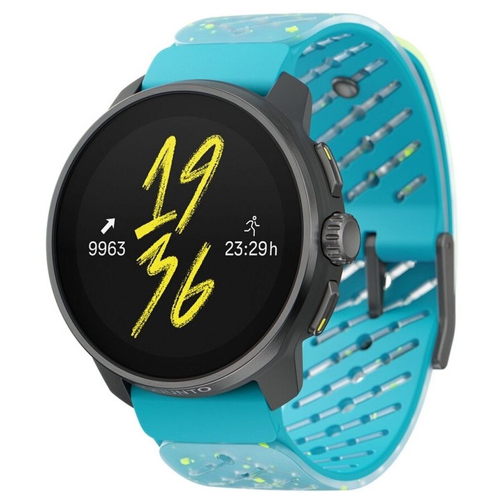 Ceas sportiv Suunto Race S Titanium, albastru, display AMOLED, GPS, pentru barbati si femei