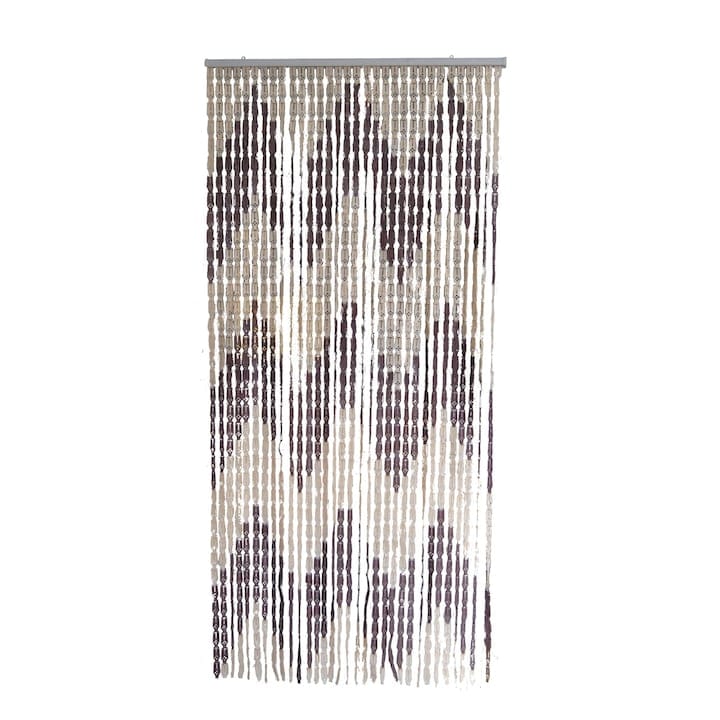 Ematterio® rovarajtó függöny, legyeknek, műanyag gyűrűk 200 x 90 cm, bézs/barna
