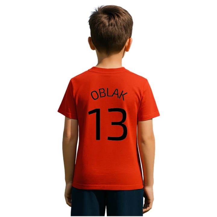 Tricou Sportiv copii Oblak 13 Atletico Madrid, Rosu