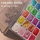 Set de acuarele solide perlate 20 culori, 45g, pentru pictura si creatie artistica
