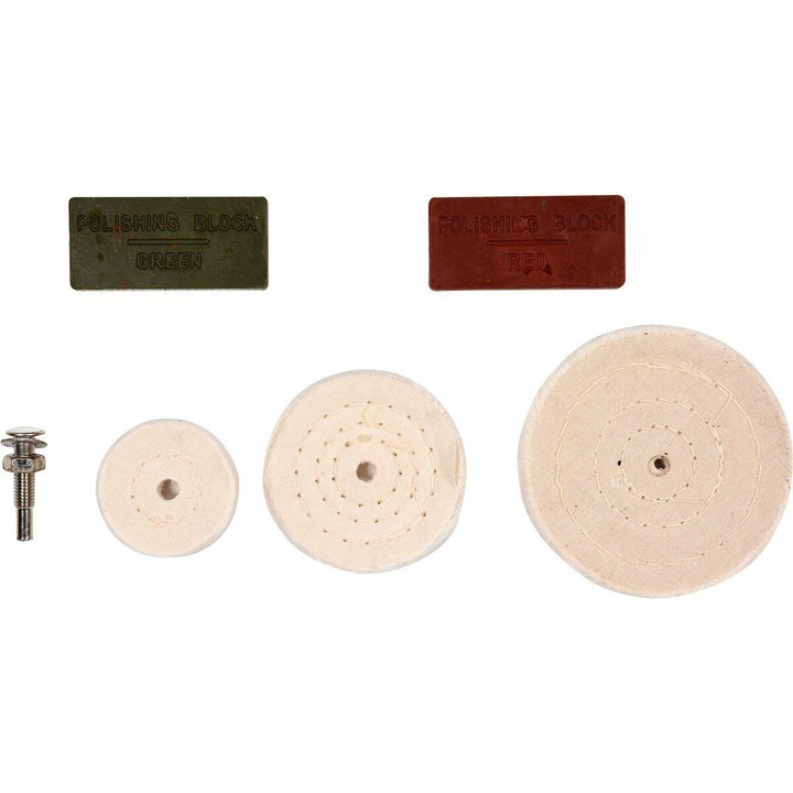 Set accesorii polizare Toya, 3 discuri, 2 paste, 6mm