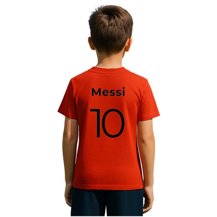 Tricou Sportiv copii Lionel Messi mix 2 10 Barcelona, Paris Saint-Germain, Rosu
